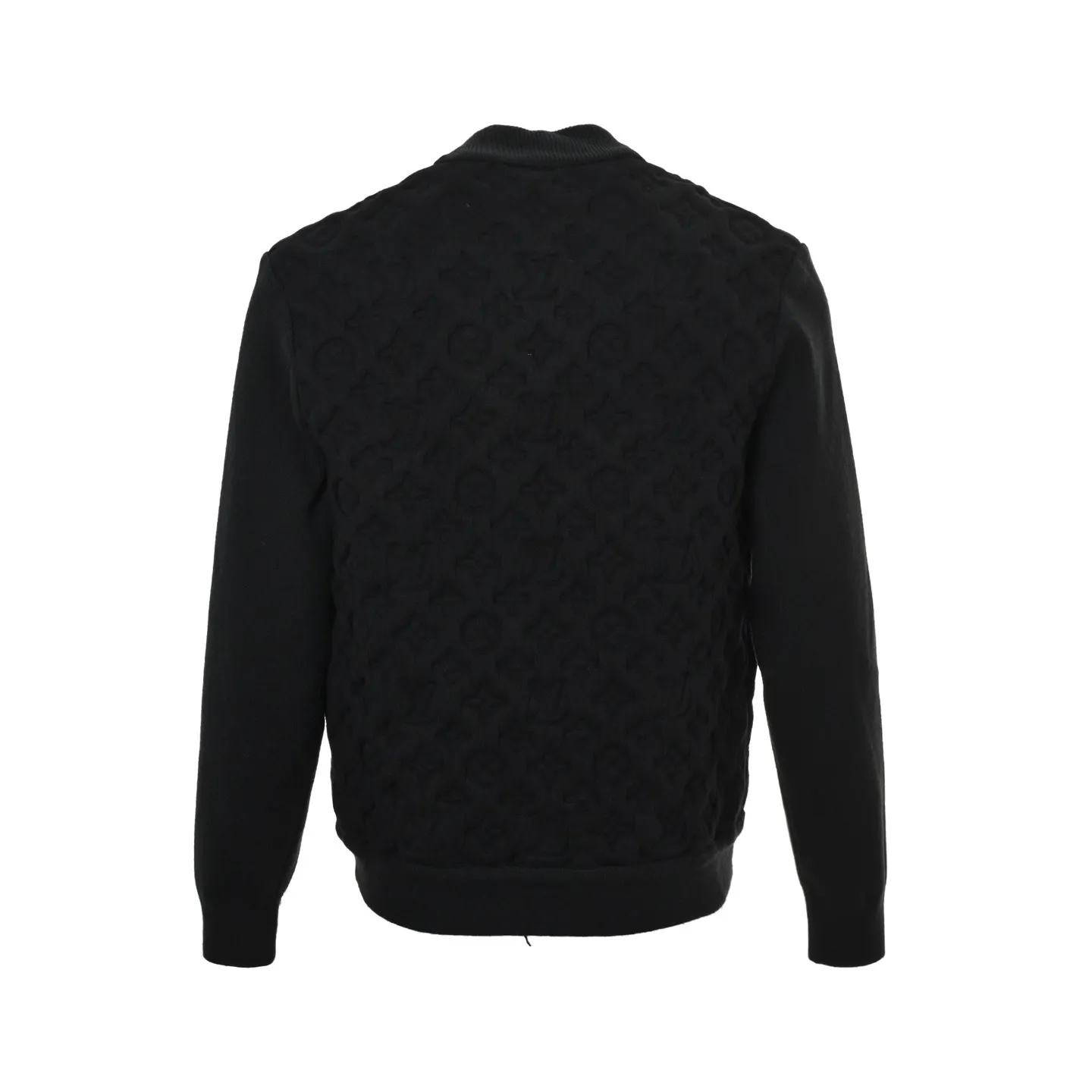 Louis Vuitton/Louis Vuitton old flower embossed wool knitted bomber jacket